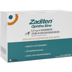 ZADITEN ophtha sine 0,25 mg/ml Augentr.Einzeldos.