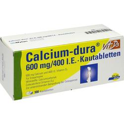 CALCIUM DURA Vit D3 600 mg/400 I.E. Kautabletten