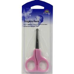 BABYSCHERE 9 cm gebogen rosa